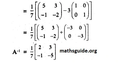 12th Maths Guide Solution Chapter 1 Application Of Matrices and Determinants Exercise 1.1 17 Exe 1.1 10 iii