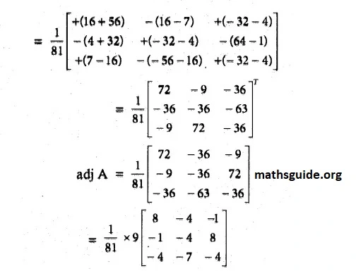 12th Maths Guide Solution Chapter 1 Application Of Matrices and Determinants Exercise 1.1 20 Exe 1.1 11 iii