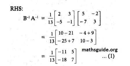 12th Maths Guide Solution Chapter 1 Application Of Matrices and Determinants Exercise 1.1 26 Exe 1.1 14 iii