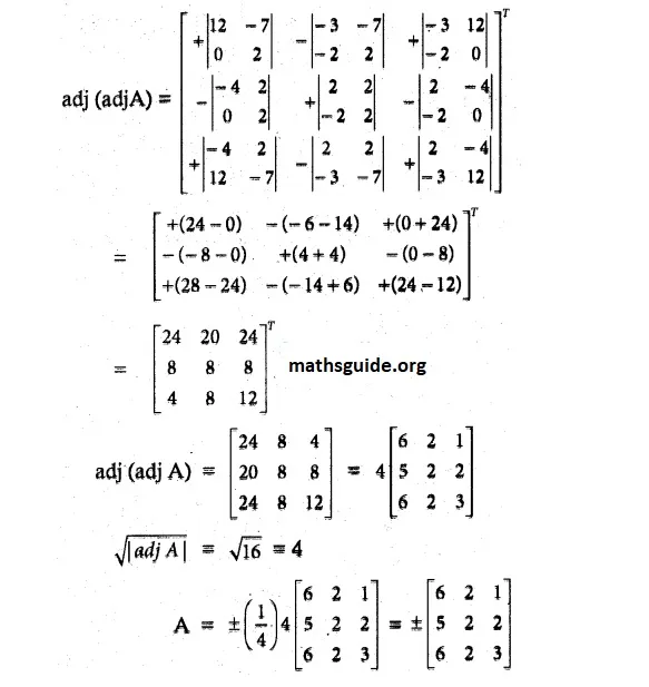 12th Maths Guide Solution Chapter 1 Application Of Matrices and Determinants Exercise 1.1 30 Exe 1.1 15iii