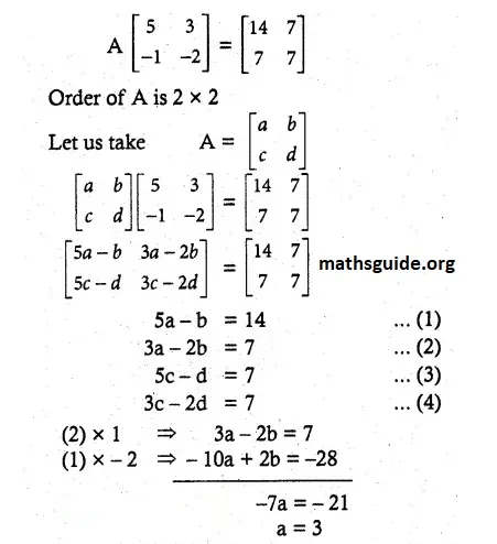 12th Maths Guide Solution Chapter 1 Application Of Matrices and Determinants Exercise 1.1 37 Exe 1.1 19ii