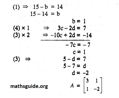 12th Maths Guide Solution Chapter 1 Application Of Matrices and Determinants Exercise 1.1 38 Exe 1.1 19iii