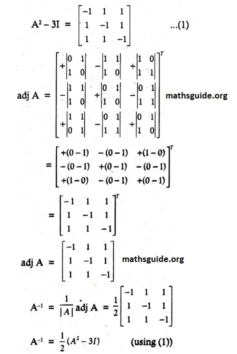 12th Maths Guide Solution Chapter 1 Application Of Matrices and Determinants Exercise 1.1 44 Exe 1.1 21iii