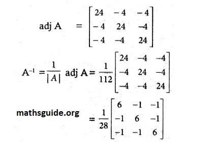 12th Maths Guide Solution Chapter 1 Application Of Matrices and Determinants Exercise 1.1 8 Exe 1.1 7 ii