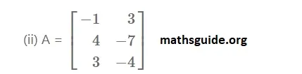 12th Maths Guide Solution Chapter 1: Application of matrices and determinants Exercise 1.2 3 Exe 1.2 2 i 1