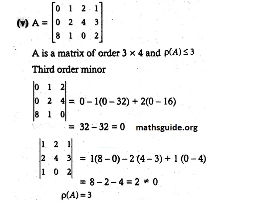 12th Maths Guide Solution Chapter 1: Application of matrices and determinants Exercise 1.2 6 Exe 1.2 2 ii 1
