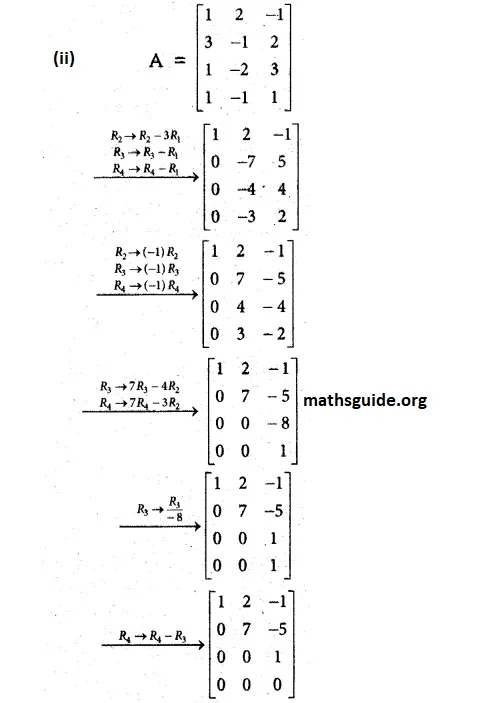 12th Maths Guide Solution Chapter 1: Application of matrices and determinants Exercise 1.2 8 Exe 1.2 2 ii 2