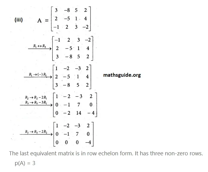 12th Maths Guide Solution Chapter 1: Application of matrices and determinants Exercise 1.2 9 Exe 1.2 3 i 2