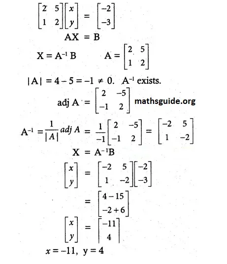 12th Maths Guide Solution Appliaction of matrices and determinants Exercise 1.3 1 Appliaction of matrices and determinants Exercise 1.3