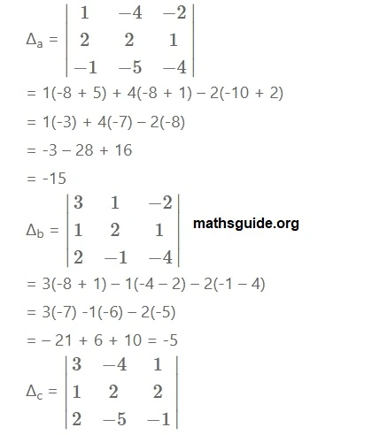 12th Maths Guide Solution Application of Matrices and Determinants Exercise 1.4 8 Exe 1.4 1 viii