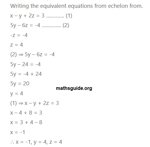 12th Maths Guide Solution Application of Matrices and Determinants Exercise 1.5 2 Exe 1.5 1 ii