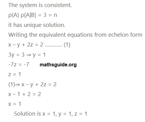 12th Maths Guide Solution Application of Matrices and Determinants Exercise 1.6 2 Exe 1.6 1 ii