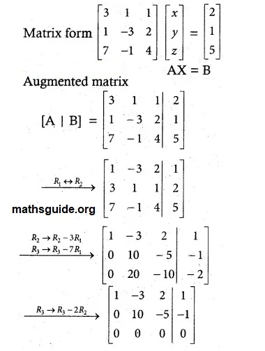 12th Maths Guide Solution Application of Matrices and Determinants Exercise 1.6 3 Exe 1.6 1 iii