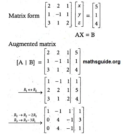 12th Maths Guide Solution Application of Matrices and Determinants Exercise 1.6 6 Exe 1.6 1 vi