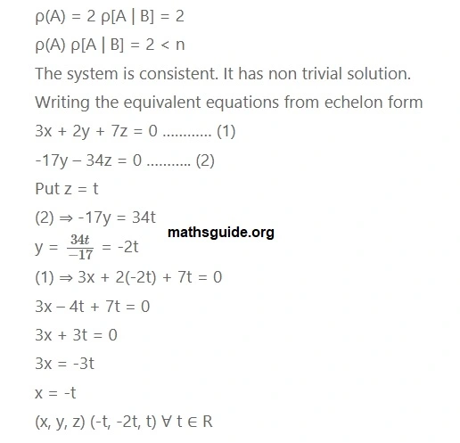 12th Maths Guide Solution Application of Matrices and Determinants Exercise 1.7 2 Exe 1.7 1 ii
