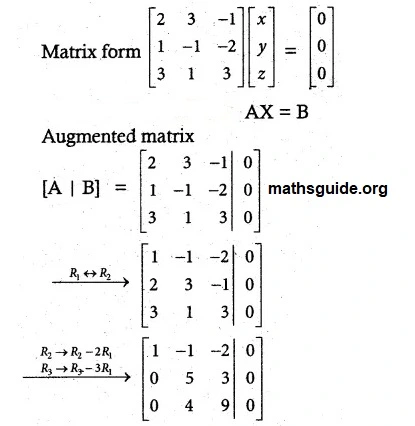 12th Maths Guide Solution Application of Matrices and Determinants Exercise 1.7 3 Exe 1.7 1 iii