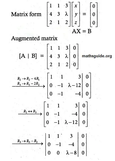 12th Maths Guide Solution Application of Matrices and Determinants Exercise 1.7 5 Exe 1.7 2 i