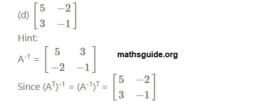 12th Maths Guide Solution Application of Matrices and Determinants Exercise 1.8 22 Exe 1.8 12 ii