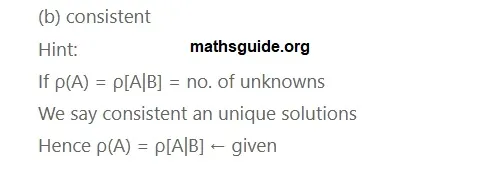 12th Maths Guide Solution Application of Matrices and Determinants Exercise 1.8 41 Exe 1.8 21 ii