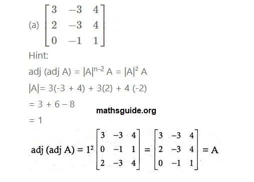 12th Maths Guide Solution Application of Matrices and Determinants Exercise 1.8 49 Exe 1.8 25 ii