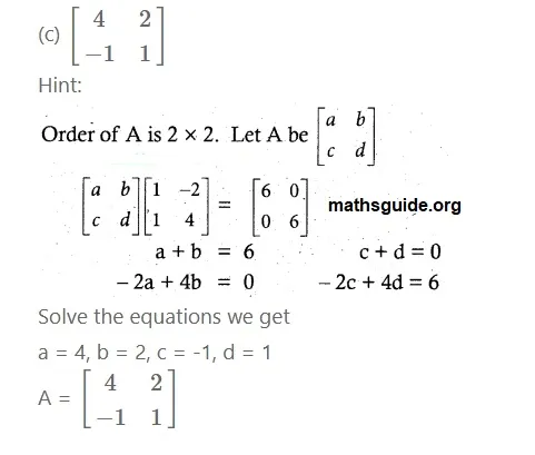 12th Maths Guide Solution Application of Matrices and Determinants Exercise 1.8 6 Exe 1.8 4 ii