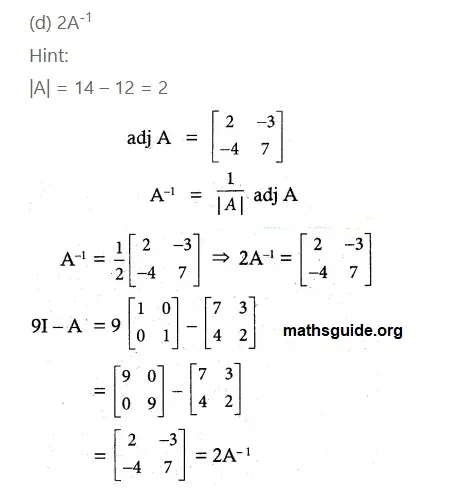 12th Maths Guide Solution Application of Matrices and Determinants Exercise 1.8 8 Exe 1.8 5 ii