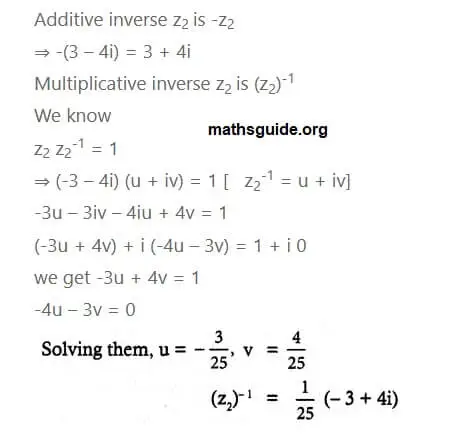 12th Maths Guide Solution Chapter 2 Complex Numbers Exercise 2.3 6 Exe 2.3 3 ii