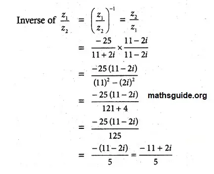 12th Maths Guide Chapter 2 Complex Numbers Exercise 2.4 PDF Solution 9 Exe 2.4 3 ii