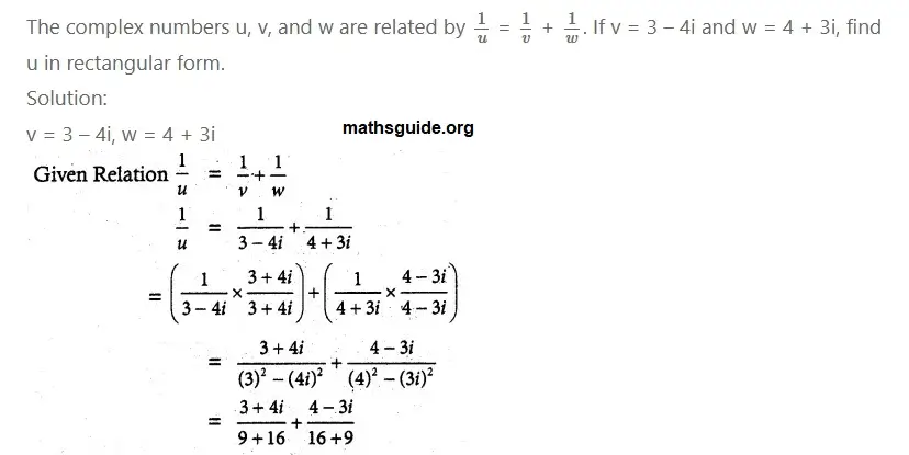 12th Maths Guide Chapter 2 Complex Numbers Exercise 2.4 PDF Solution 10 Exe 2.4 4 i